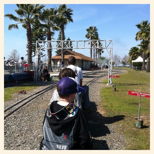 Miniature Train Rides at Goathill Junction Railroad in Costa Mesa