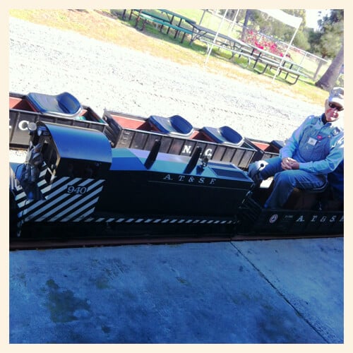 Miniature Train Rides at Goathill Junction Railroad in Costa Mesa