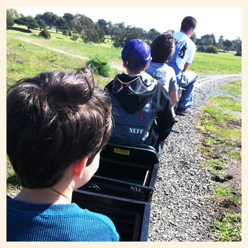 Miniature Train Rides at Goathill Junction Railroad in Costa Mesa