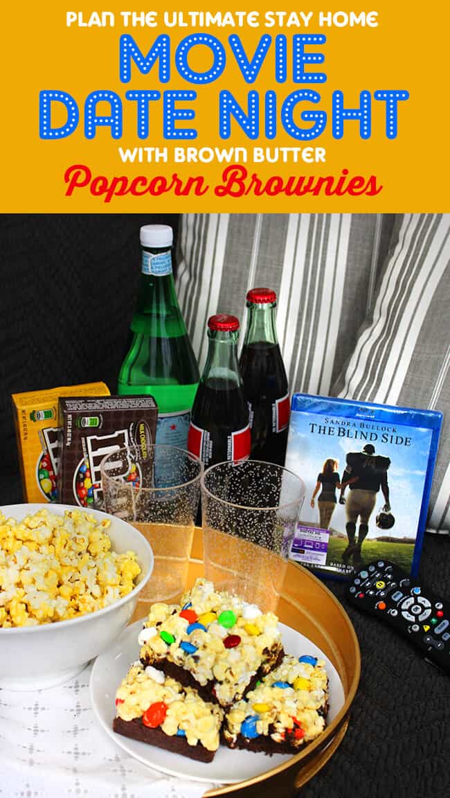 Movie Date Night with Brown Butter Popcorn Brownies - Popsicle Blog