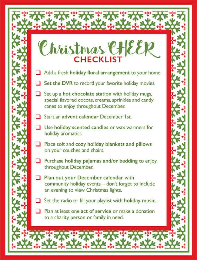 Christmas CHEER Checklist Popsicle Blog