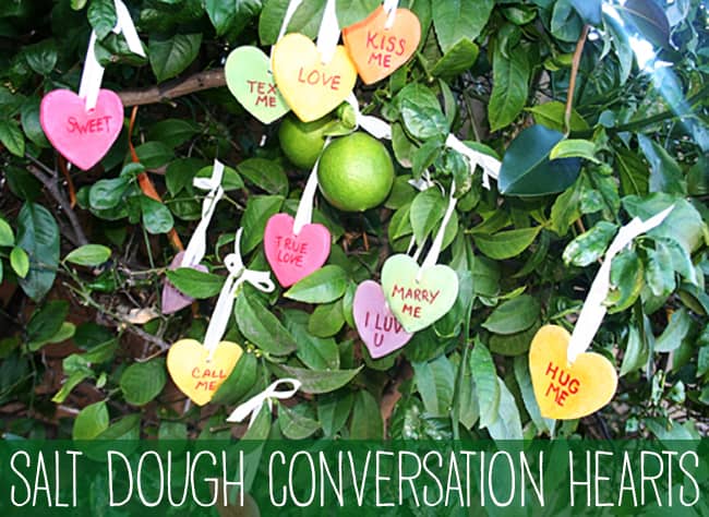 Salt Dough Conversation Hearts | Kid's Valentine Craft