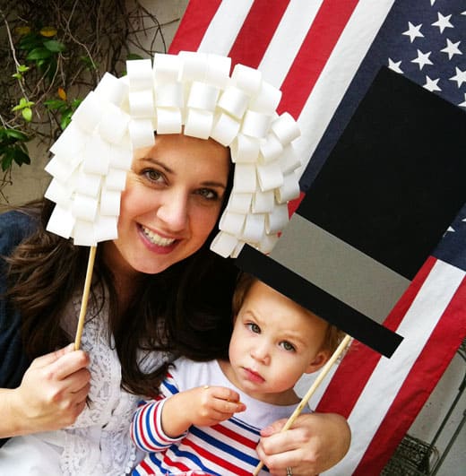 Presidents Day Photo Booth Props | Tutorial  #presidentsday #craft