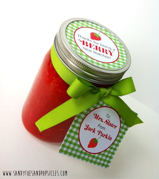 Berry Jam Teacher Appreciation Gift  printable - Popsicle 