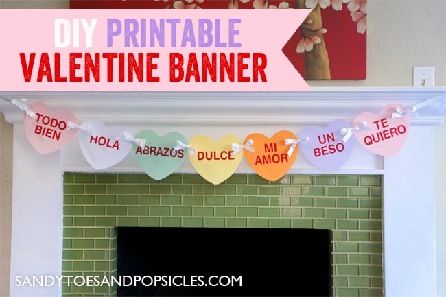 Easy Diy Valentine S Day Printable Banner Free Printable
