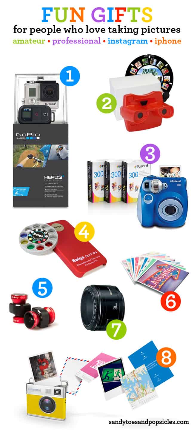 Fun gift ideas for people who love taking or getting photos - Sandytoesandpopsicles.com