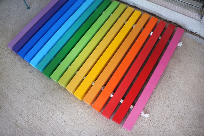 How to make a Rainbow Doormat