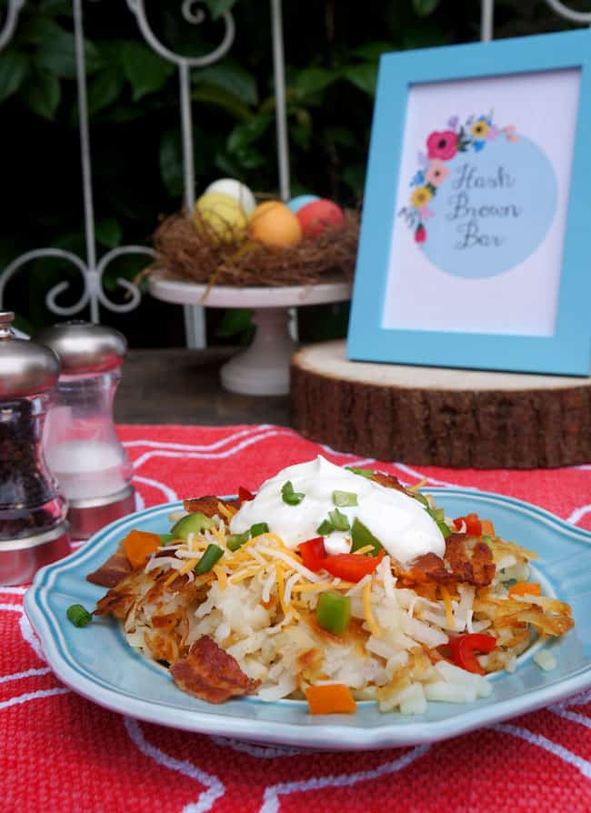 Hash Brown Station For Easter Brunch With Free Printables