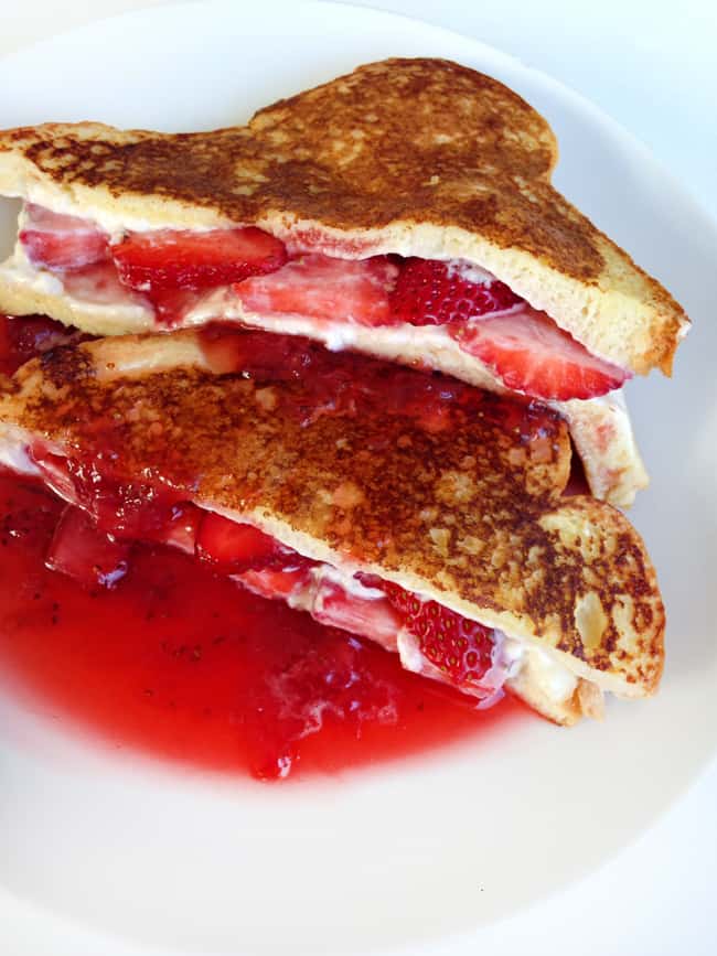 Strawberry Stuffed French Toast with Strawberry Syrup Recipe