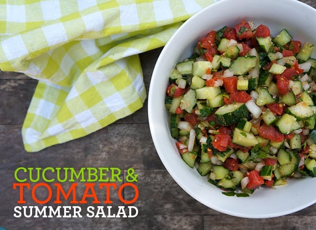 Summer Cucumber and Tomato Salad Recipe #dinnerdone #shop