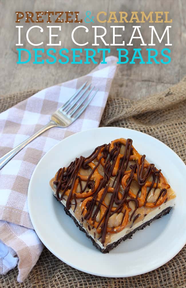 Pretzel and Caramel Ice Cream Dessert Bars Popsicle Blog