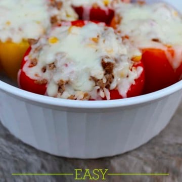 Easy Turkey Stuffed Bell Peppers Recipe #recipe