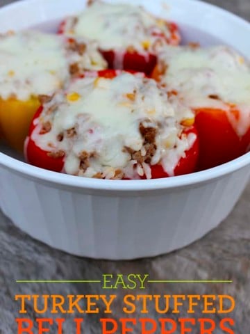 Easy Turkey Stuffed Bell Peppers Recipe #recipe
