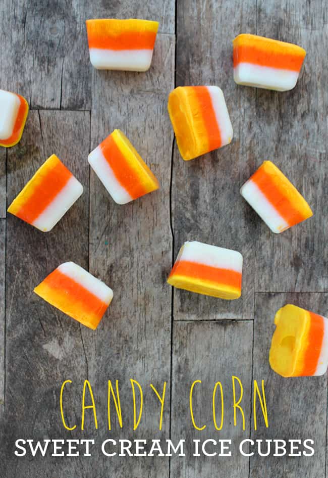 Halloween Candy Corn Ice Cubes