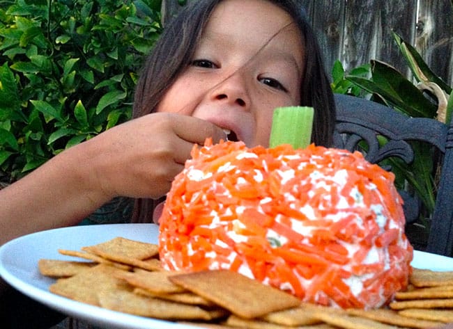 Halloween Ranch & Green Onion Cheese Ball Appetizer