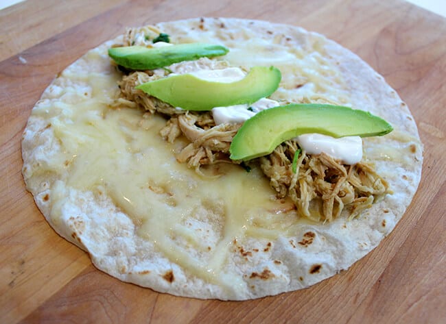 Best Crockpot Chicken Verde Burritos