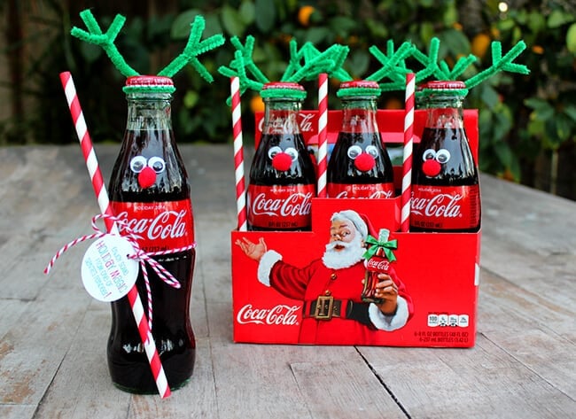 Coke Bottle Reindeer gift idea