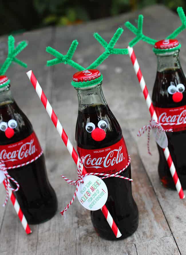 Coke Bottle Reindeer gift