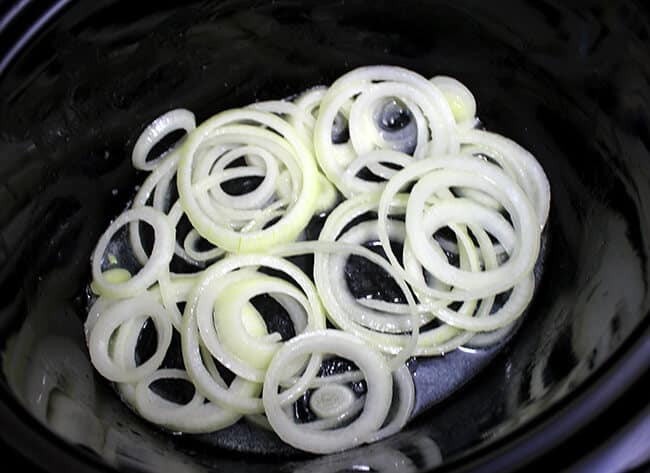 crockpot carmelized onions recipe