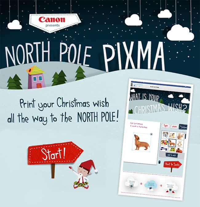 North Pole PIXMA Image Snow Globe Event