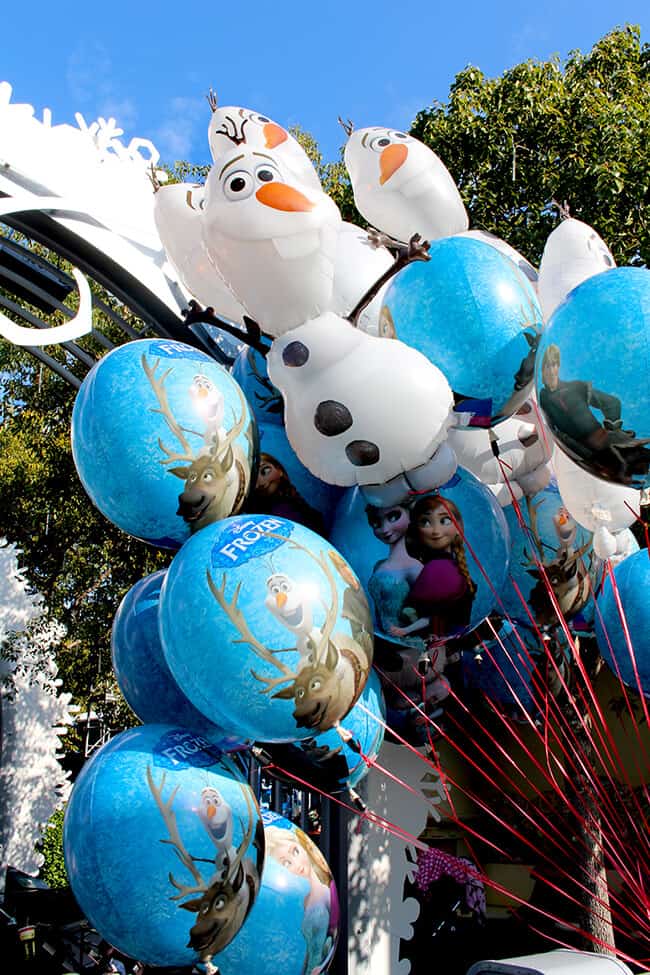 California Adventure Frozen Fun Balloons