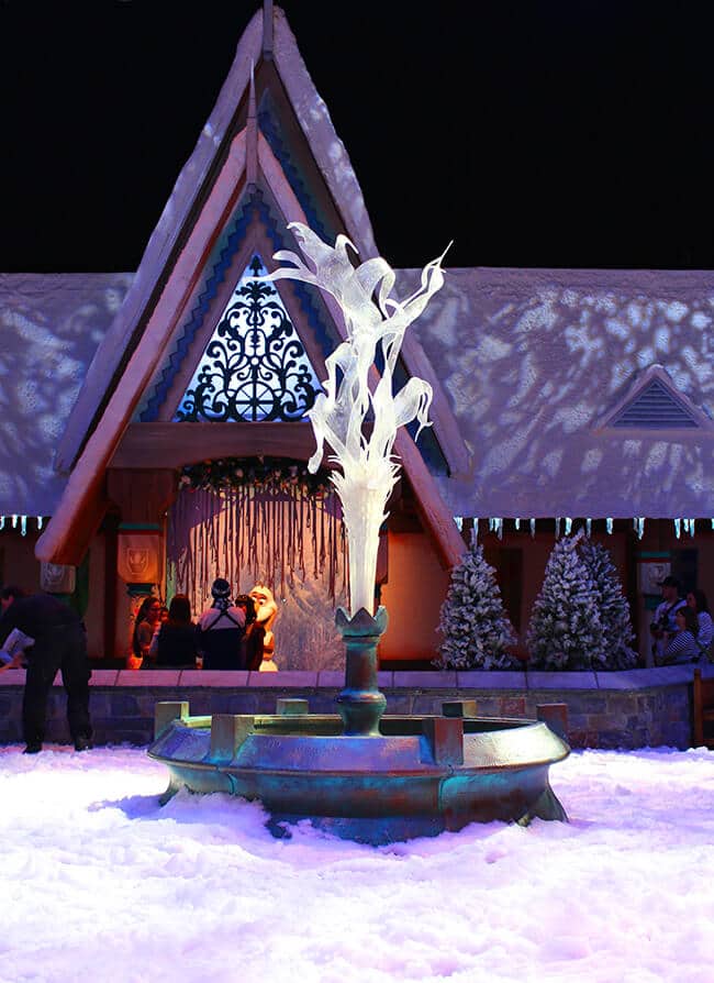 California Adventure Frozen Real Snow Area