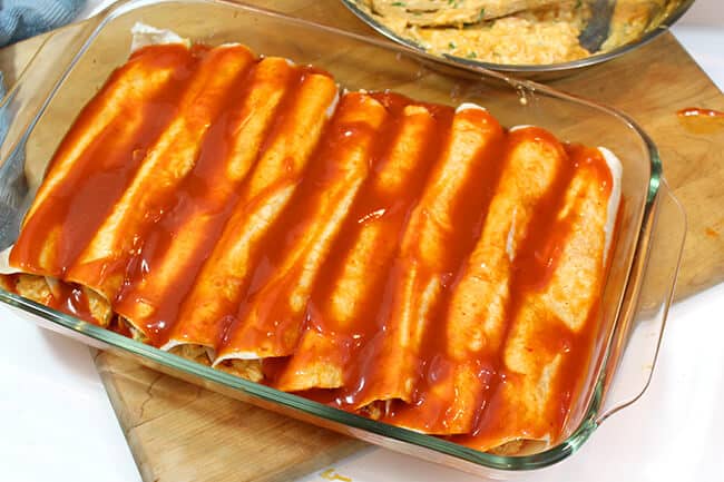 step by step enchilada recipe how to put them in the oven