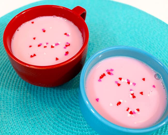 valentine strawberry milk