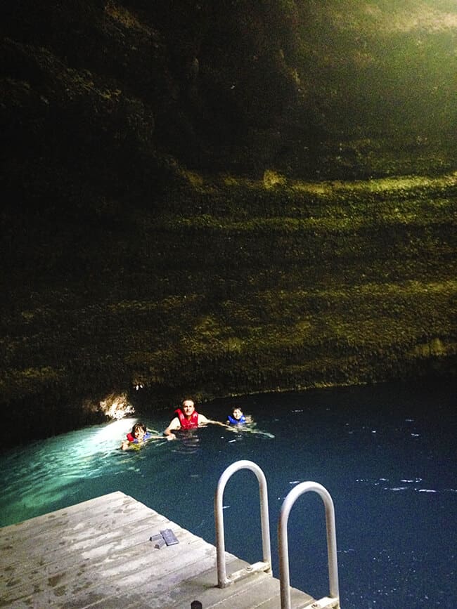 Swimming in the Homestead Crater Utah