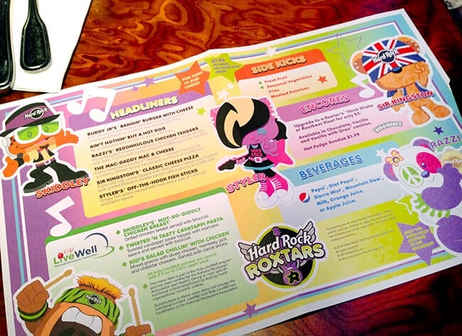 Hard Rock Cafe Orange County Kids Meal