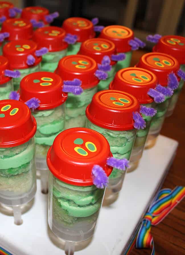 Hungry Caterpillar Push Cakes