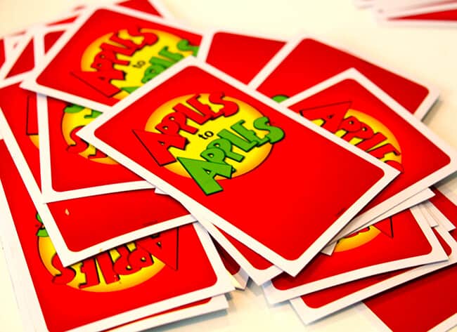 Family Game Night Apples to Apples