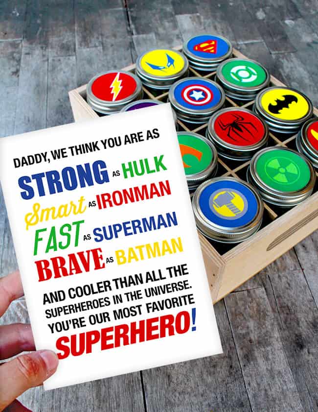 Superhero Fathers Day Gift Idea