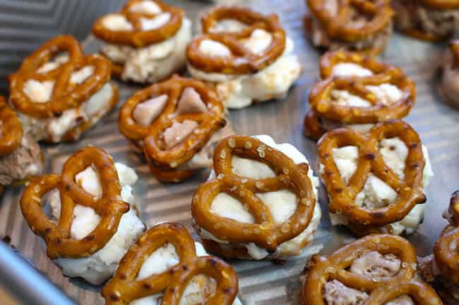 Pretzel Ice Cream Sandwiches