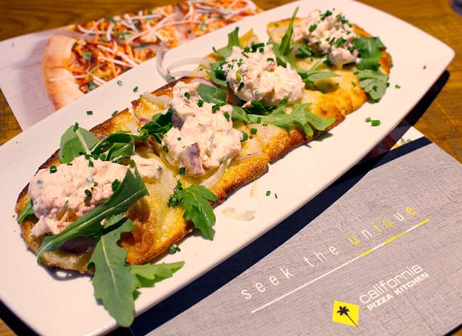 California Pizza Kitchen Lobster Flat Bread