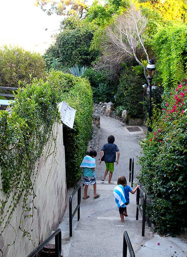 Stairs to Victoria Street Beach in Laguna