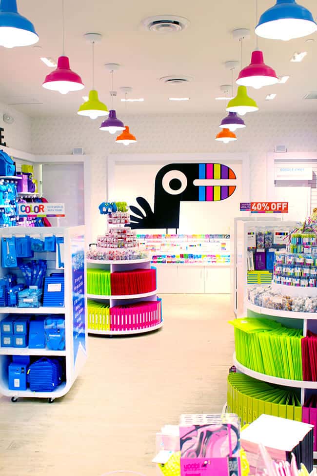 Yoobi School Supply Store in the Westfield Santa Anita Mall