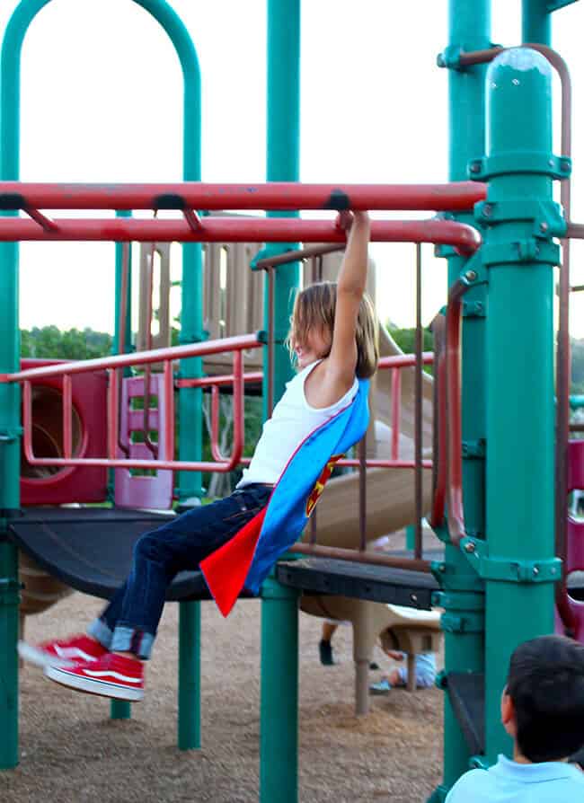 Swinging on the monkey bars