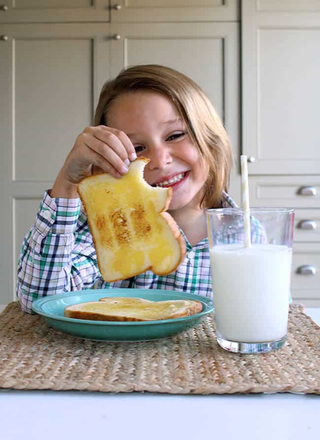 Vann Eating Breakfast