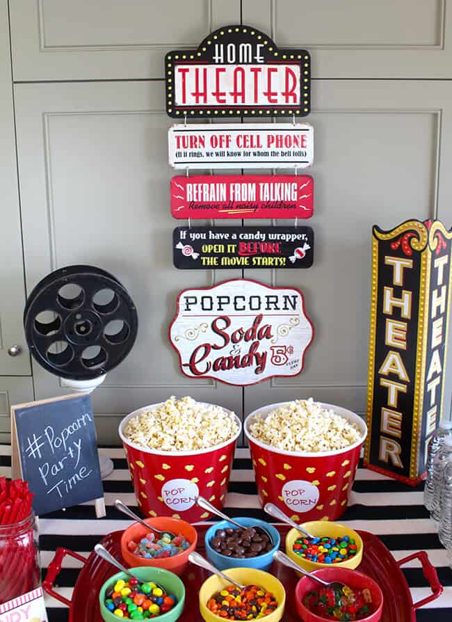 DIY Movie Party with Free Printable