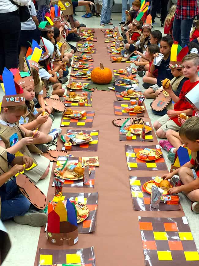 Kindergarten Class Thanksgiving Feast