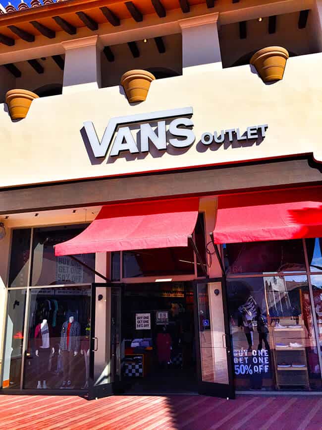 Shopping at the San Clemente Outlets Vans Store