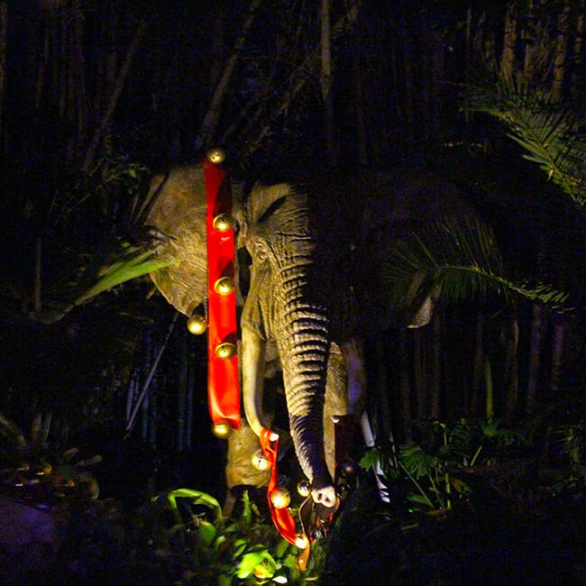 Disneyland Christmas Jingle Cruise Elephant