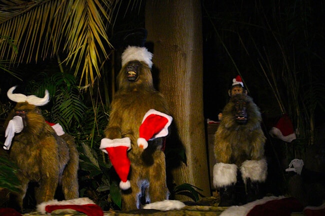 Disneyland Christmas Jingle Cruise MOnkeys