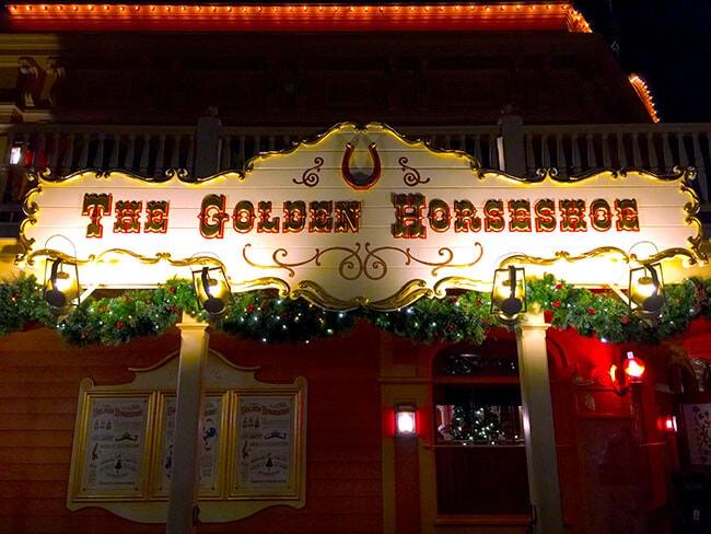 Disneyland Golden Horseshoe at Christmas Time