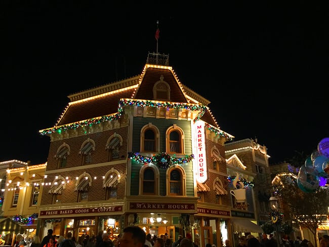 Disneyland Main Street Market at Christmas Time