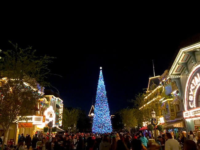 Disneyland Main Street at Christmas Time