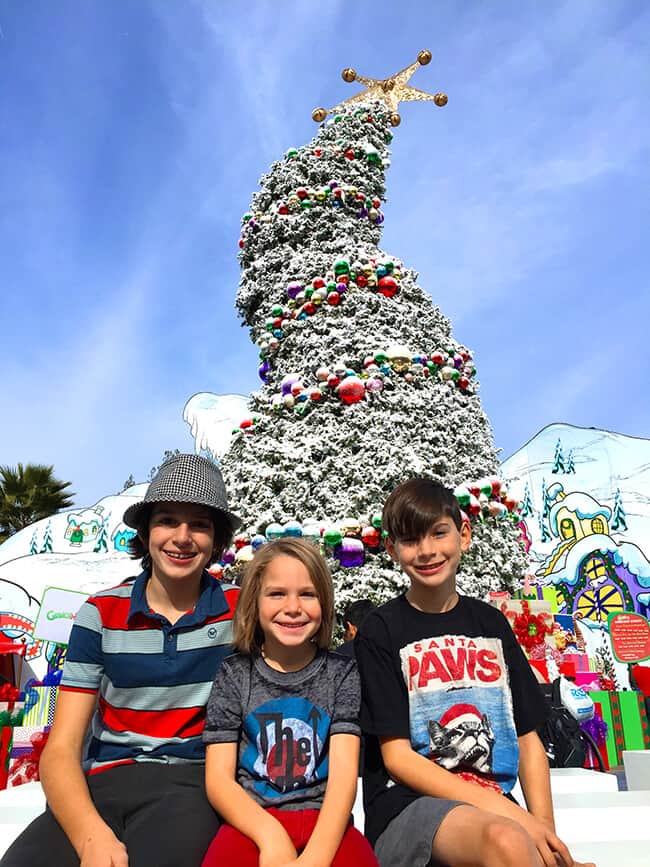 In front of the Grinchmas Tree