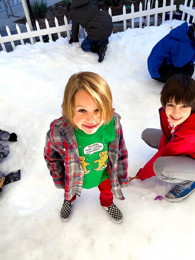 Playing in the Snow at the Cube