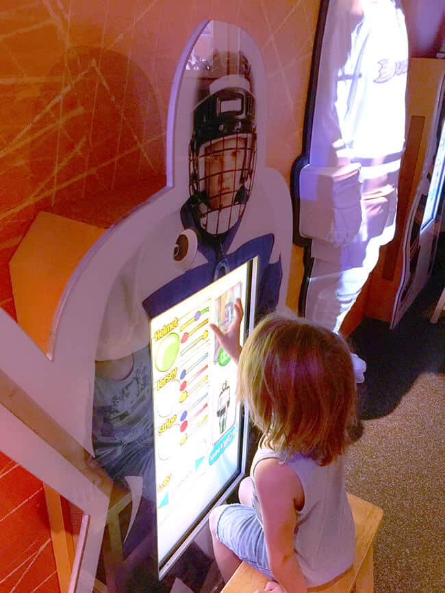 Science of Hockey Uniform Building Exhibit